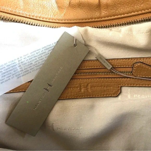 NWT Halston Heritage Pebble Leather Laptop Satchel. Never Used. Fits Up to 15” - Picture 10 of 12